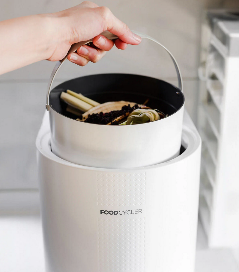 Food Cycle Science Corporation produces a large 3.5 capacity electric countertop compost bin. 