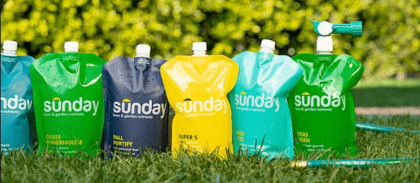 Sunday Lawn Care box -- every items labeled and pre-mixed.