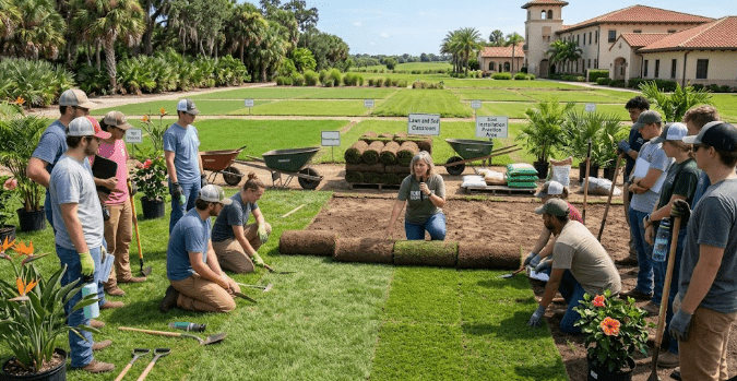 The Florida lawn maintenance experience covers many types of southern lawn grasses